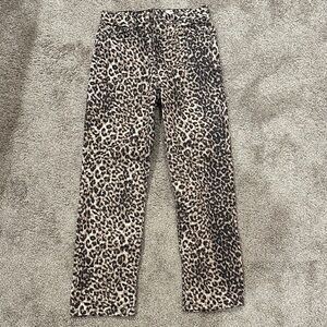 Mint Velvet Leopard Print Pants, size 8L.